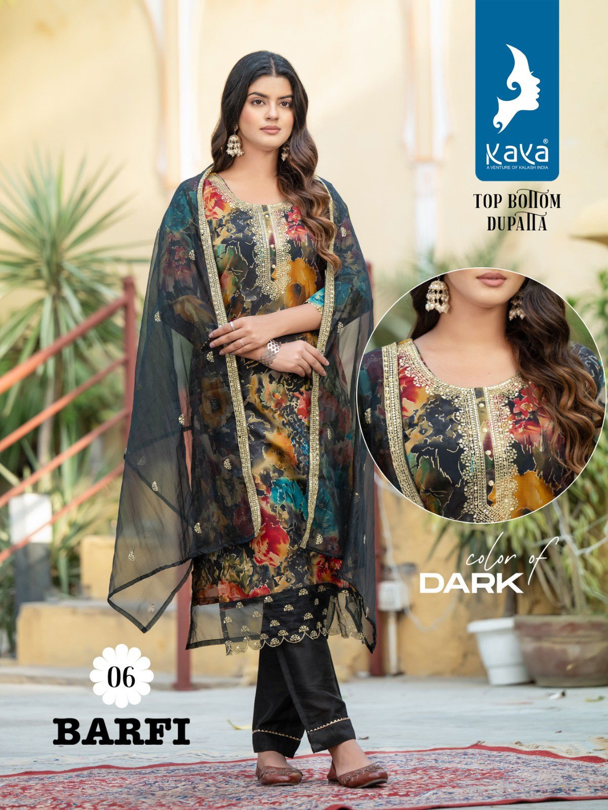 Kaya Barfi Chanderi Model Readymade Suits Catalog